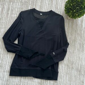 ALO Yoga Black Long Sleeve Shirt with Mesh